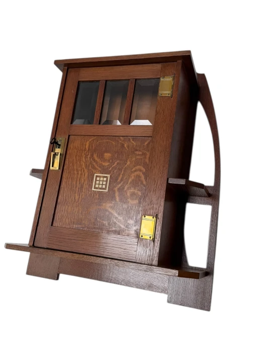 Arts & Crafts Wall Cabinet in Oak by Onder den Sint Maarten, 1900s